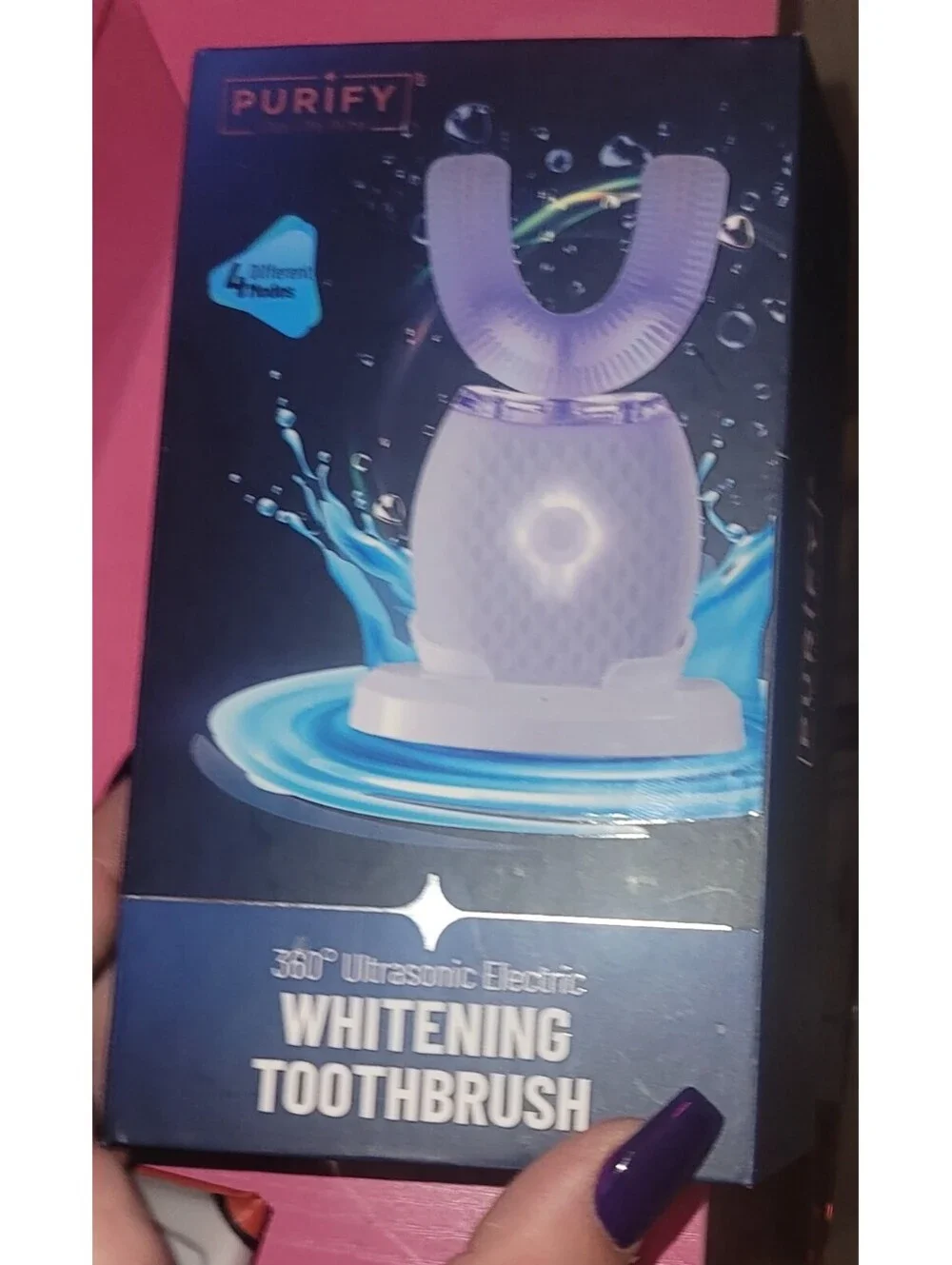 PURIFY 360 DEGREES ULTRASONIC ELECTRIC WHITENING TOOTHBRUSH & CHARGER NEW IN BOX